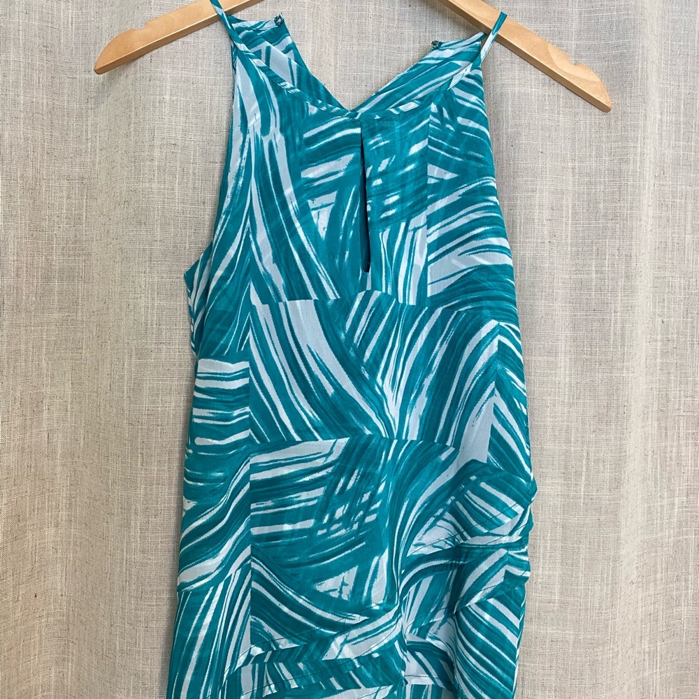 Banana Republic Turquoise and White Patterned Dress